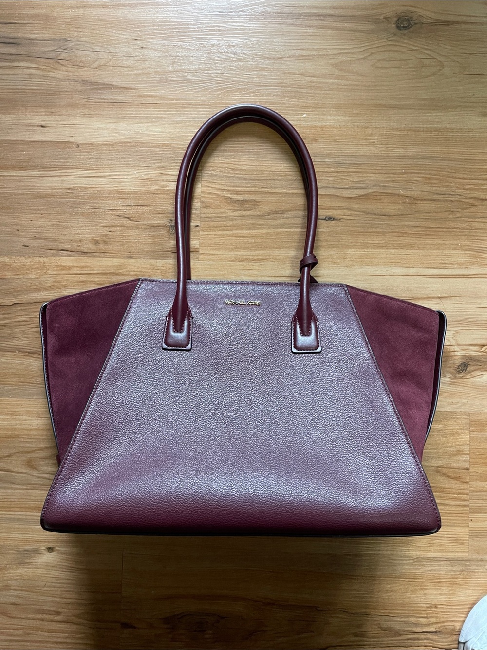 Michael Kors Burgundy and Plum Leather Tote